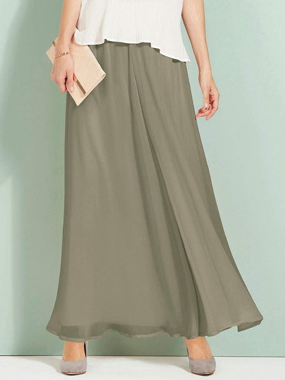 Capsule Sage Floaty Georgette Maxi Skirt in Sizes 14, 18, 20, 28