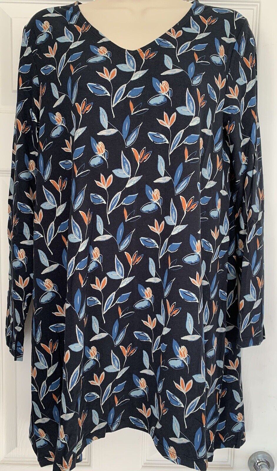 EX Seasalt Navy Vase Flower Dark Night Sea Cruise Tunic Sizes 8, 10P, 12 RRP £50