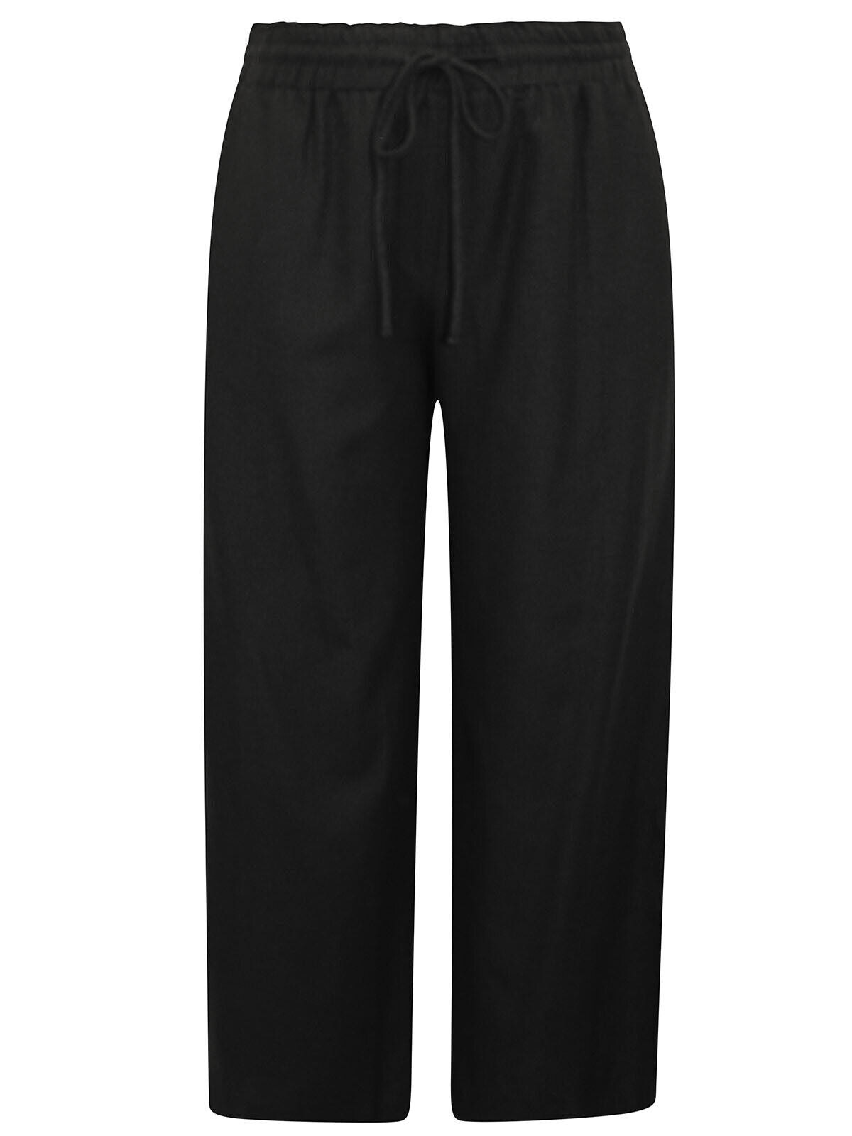 JD Williams Black Linen Blend Wide Leg Trousers Sizes 18 20 22 24 26 28 30 32