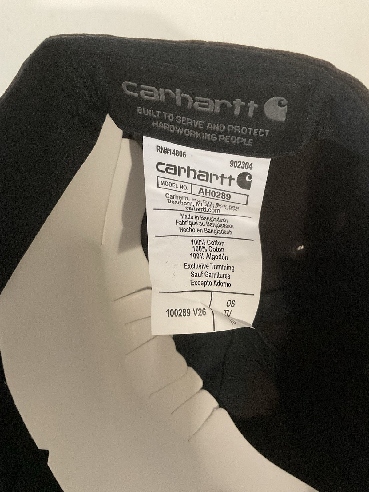 Carhartt Chocolate Brown Cotton Cap Odessa Canvas SECONDS3