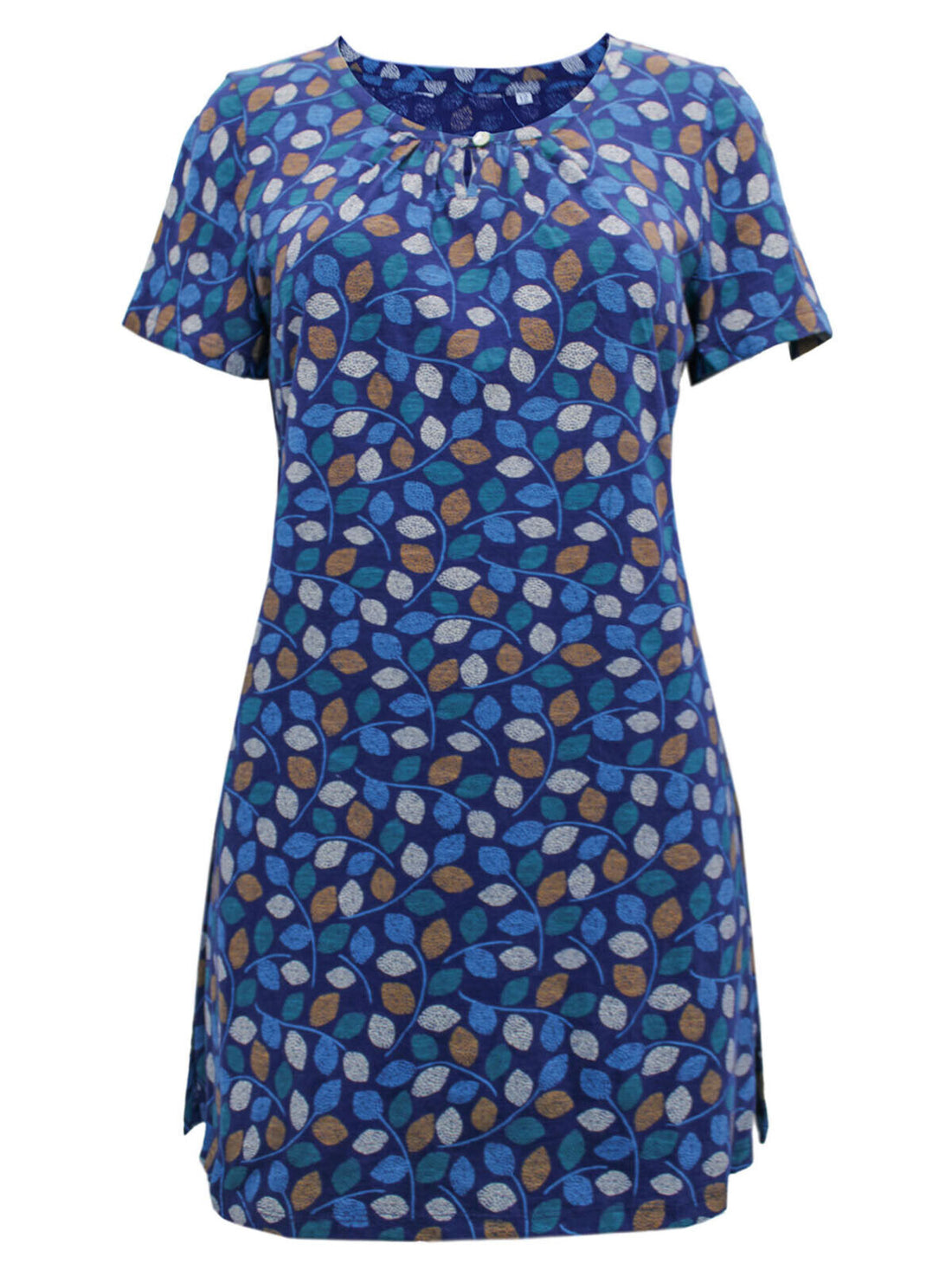 EX Seasalt Blue Spotty Leaves Yacht Countryside Tunic 8 12 14 16 18 20 26/28