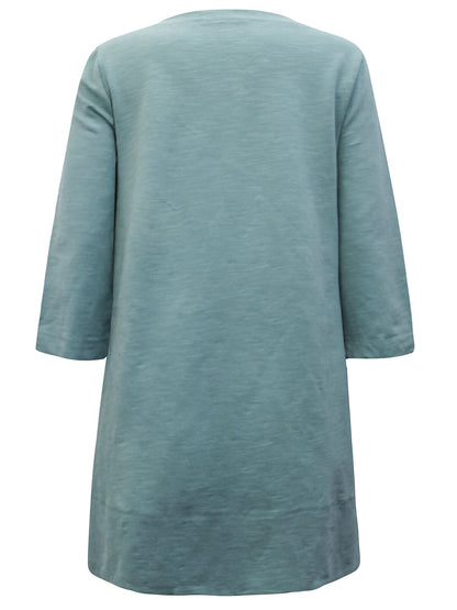 EX SEASALT Sea Green Cotton 3/4 Sleeve Tunic Sizes 8 12 14 16 18 20 22 24 26/28