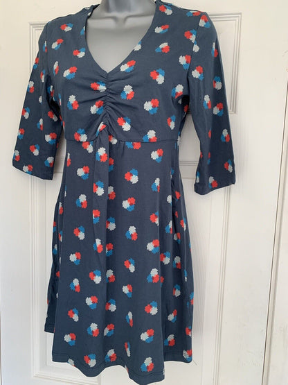 EX SEASALT Multi Daisy Spot Granite Lemon Tunic Dress in Size 8