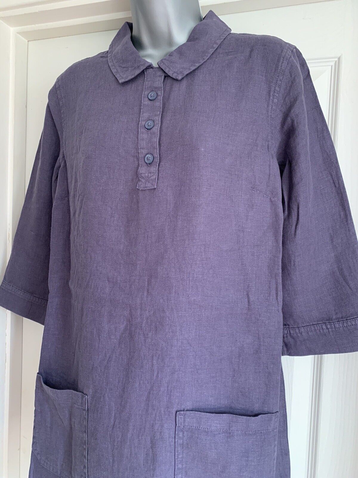 EX Seasalt Cornwall Artists Journey Linen Tunic Shirt Dusty Plum 8-22 RRP £70