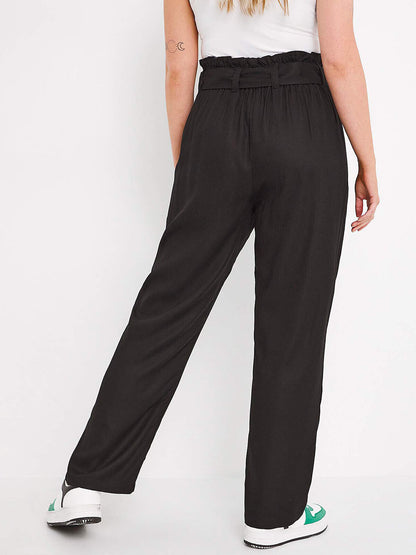 Simply Be Black Tie Waist Trousers Sizes 22, 24, 26, 28, 30, 32 RRP £30