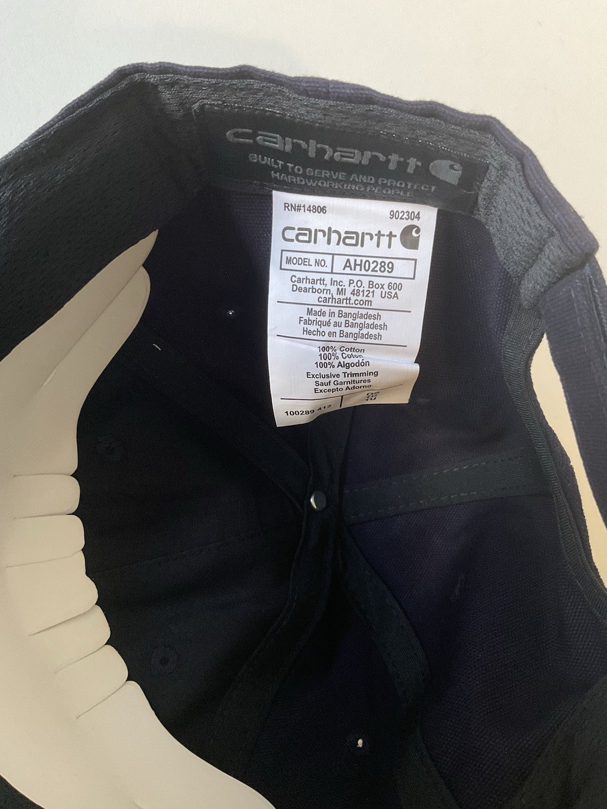 Carhartt Navy Cotton Cap Odessa Canvas SECONDS3