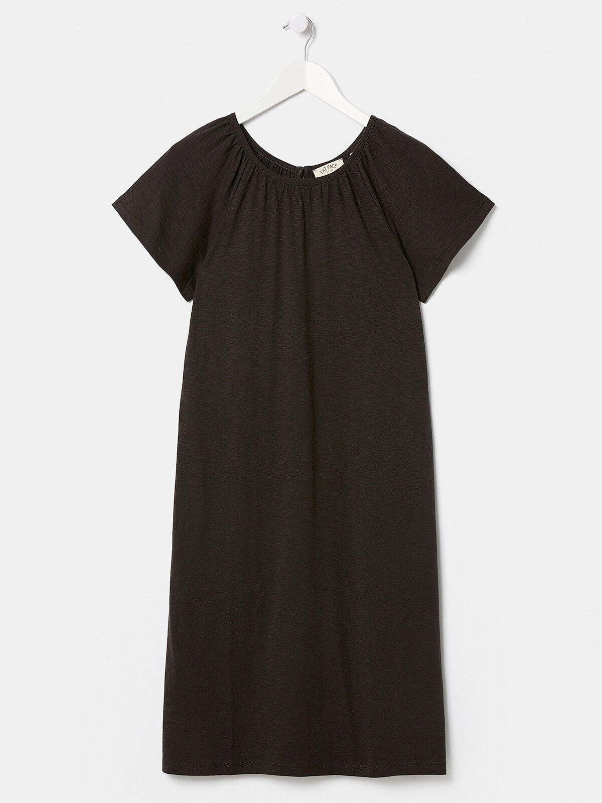 EX Fat Face Black Lucy Cotton Modal Jersey Dress in Sizes 10, 12, 18 RRP £45