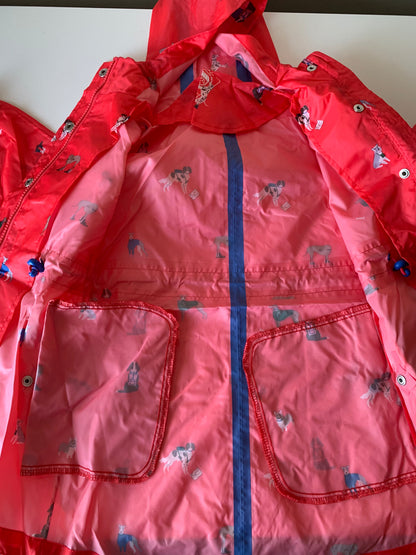 EX Joules Girls Golightly Waterproof Jacket Hiking Dogs Raincoat 3-6 Y RRP£34.95