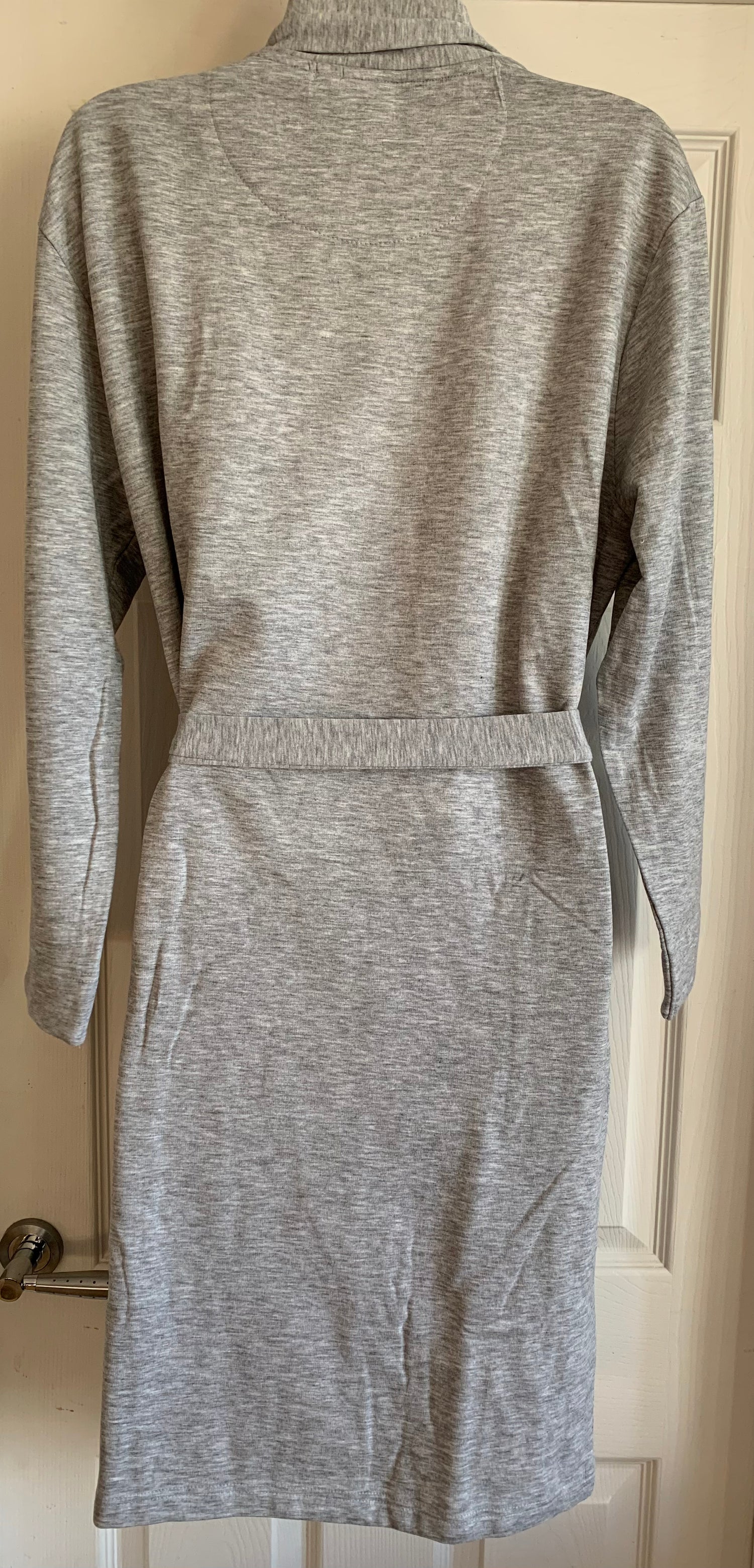 EX Weird Fish Clare Belted Dressing Gown Pearl Grey Pockets in Sizes 8 - 18