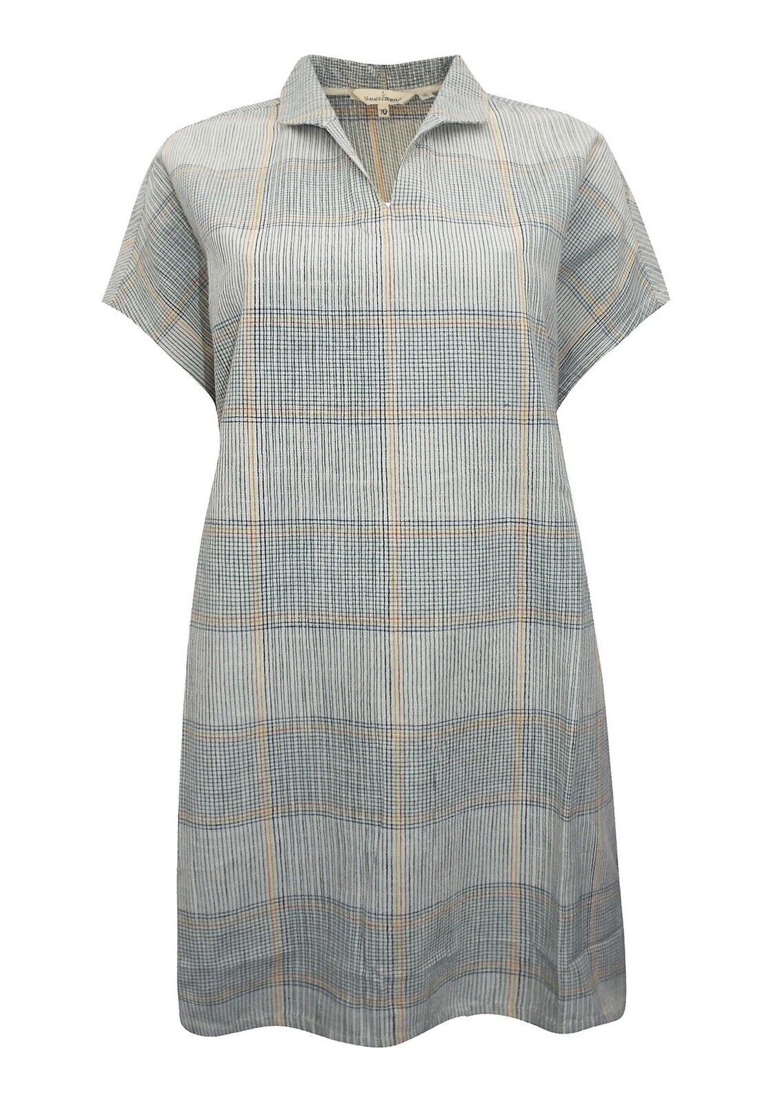 EX Seasalt Green Check Coombe Creek Tunic in Size 10