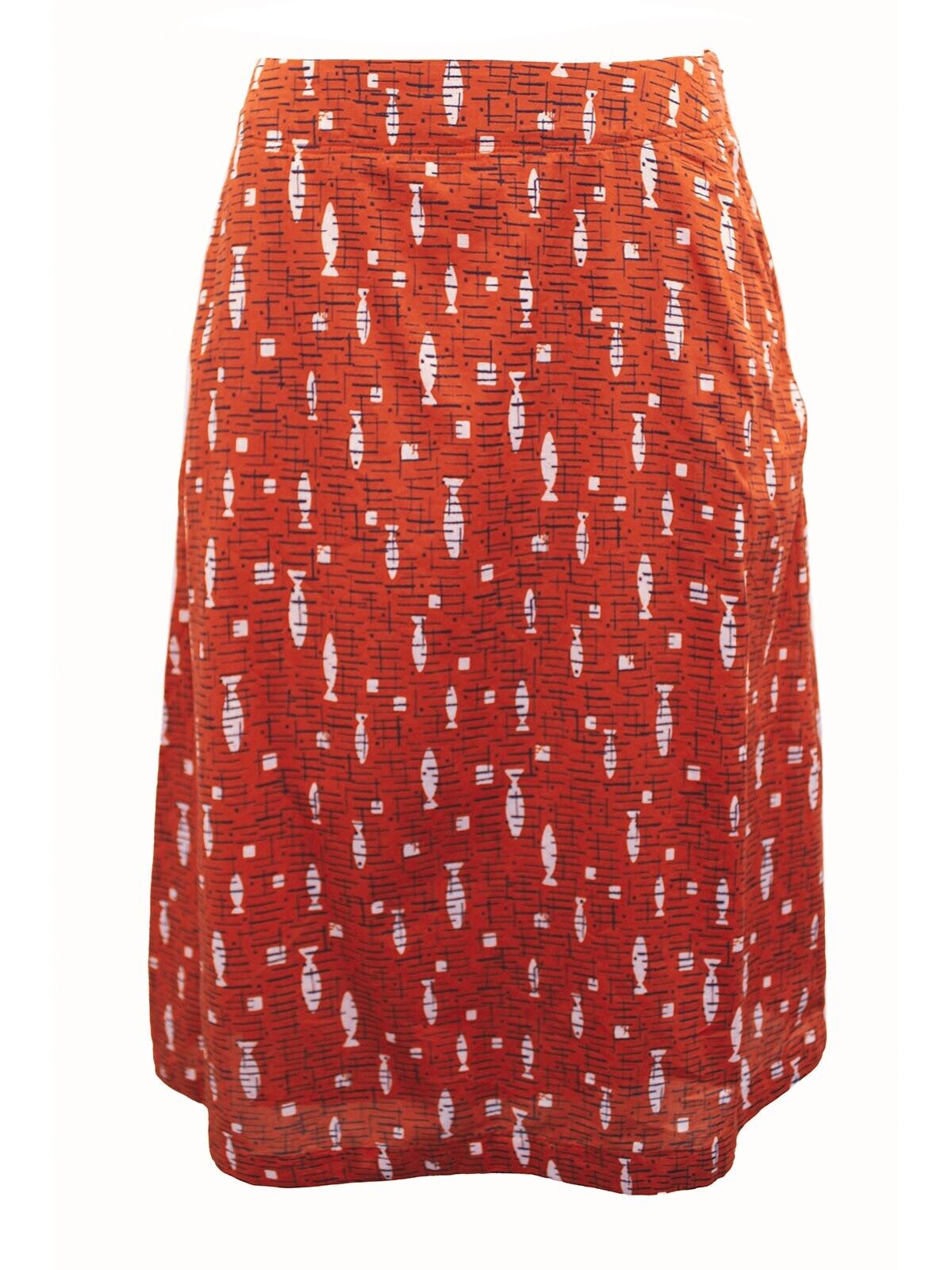 EX Seasalt Brick Red Paint Pot Skirt Size 26/28 see description for measurements