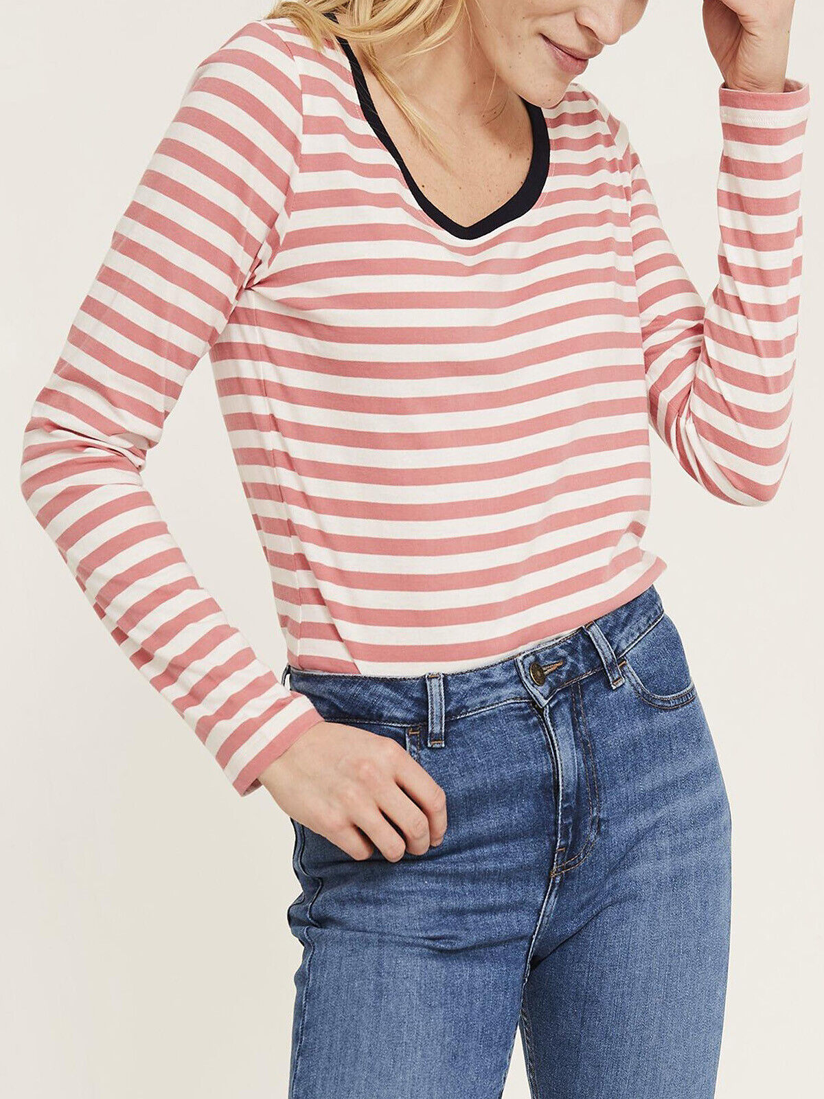 EX Fat Face Rosewood Cora Stripe Top in Size 12 RRP £22
