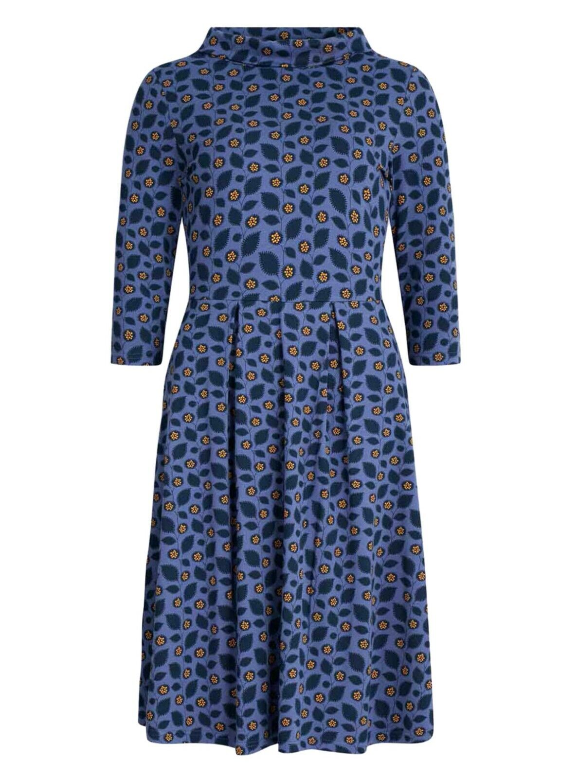 SEASALT Blue Embossed Flower Wild Pansy Carn Morval Dress Sizes 8-20 RRP £59.95