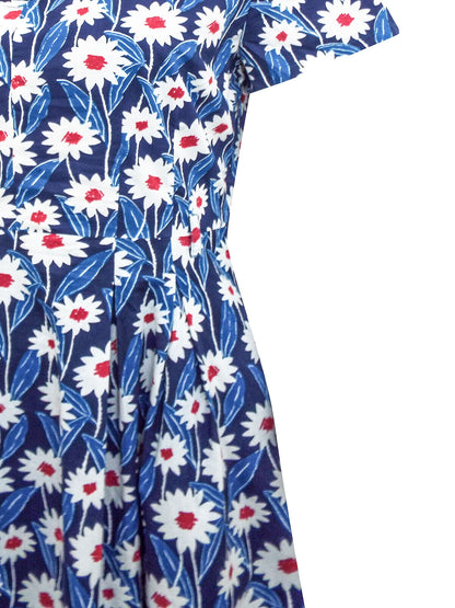 EX SEASALT Blue Daisy Stem Swell Top Terrace Dress Size 10 Tall RRP £69.95