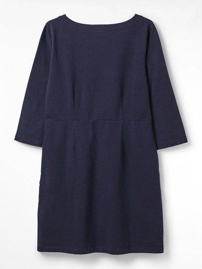 EX WHITE STUFF Navy Marinda Fairtrade Dress in Size 8 RRP £59.95