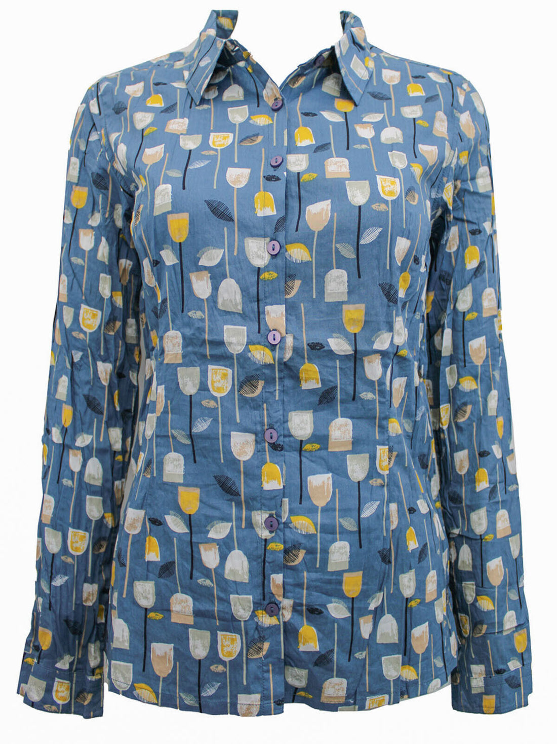 EX SEASALT Block Print Tulip Eden Larissa Shirt in Size 10 RRP £45