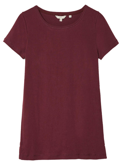 EX Fat Face Deep Berry Pure Cotton Maple T-Shirt in Size 12 RRP £24.50