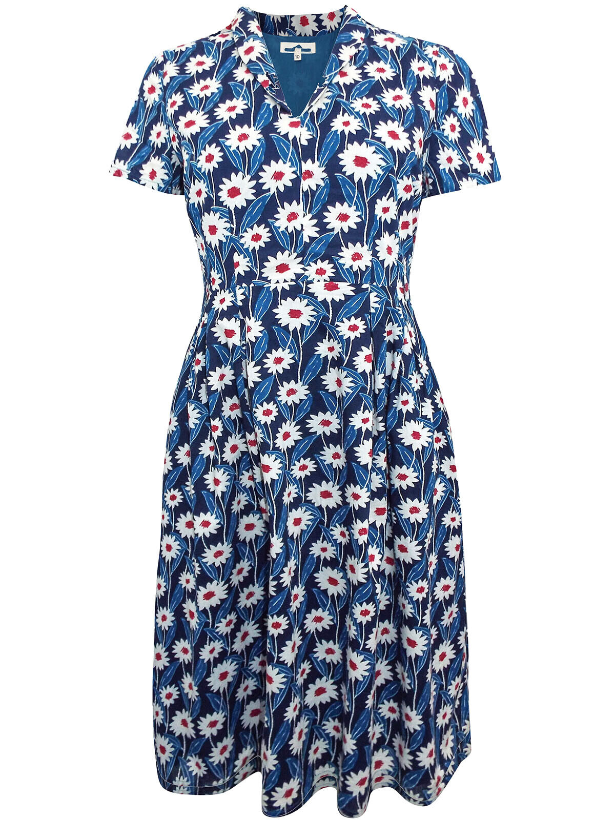 EX SEASALT Blue Daisy Stem Swell Top Terrace Dress Size 10 Tall RRP £69.95