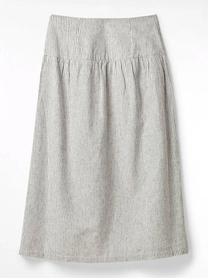 EX WHITE STUFF White Rumi Midi Skirt in Size 12 RRP £59.95