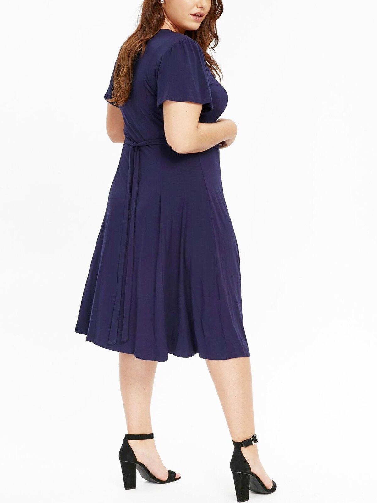 Scarlett &amp; Jo Navy Short Sleeve Midi Dress in Size 16