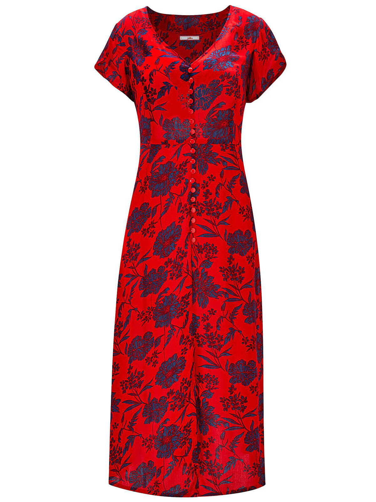 Joe Browns Red Multi Print All New Summer Sizzling Dress in Size 32
