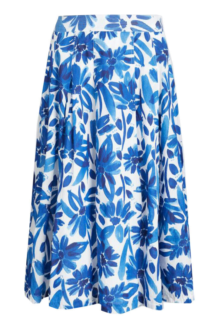 EX SEASALT Blue Watercolor Floral Cargo Sea Mist Skirt Sizes 10, 12, 14, 18